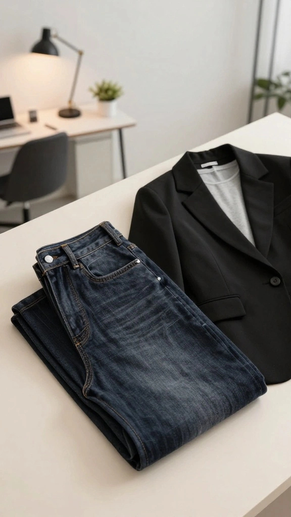 10 Professional Wardrobe Staples Every Office Worker Needs! - 3. Dark Wash Jeans 1