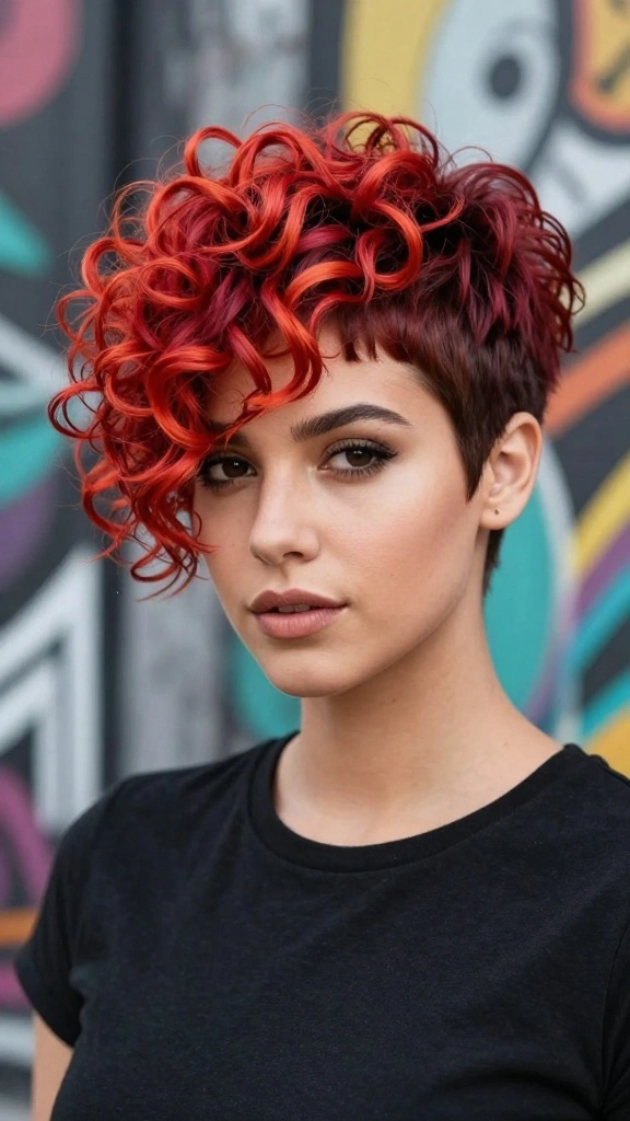 10 Stunning Pixie Cut Shapes for Curly Hair That'll Make You Want to Chop It All Off! - 4. Asymmetrical Pixie 1