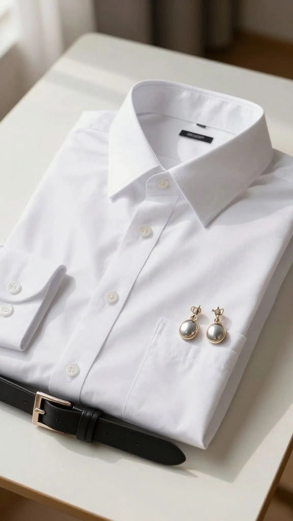 10 Stunning Summer Work Attire Ideas for Curvy Women That Will Turn Heads! - 8. Classic White Button-Up 1