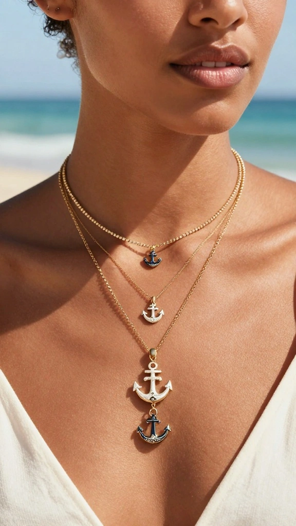12 Nautical Fashion Trends That'll Elevate Your Beachwear Game (Don't Miss #8!) - 8. Layered Necklaces 1