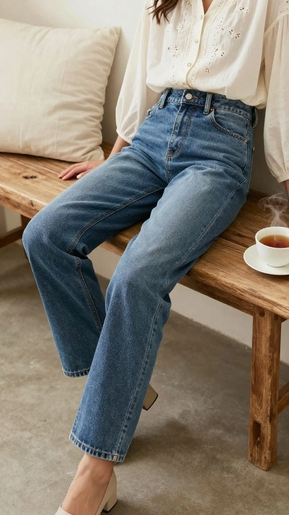 13 Cozy Home Attire Choices That Are Stylish Enough for Guests! - 10. Relaxed Fit Jeans 1