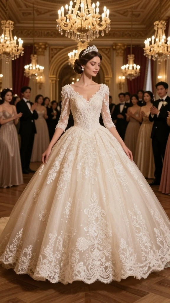 13 Elegant Dress Choices for Weddings That Will Leave Everyone Speechless! - 8. Vintage-Inspired Ball Gown 1