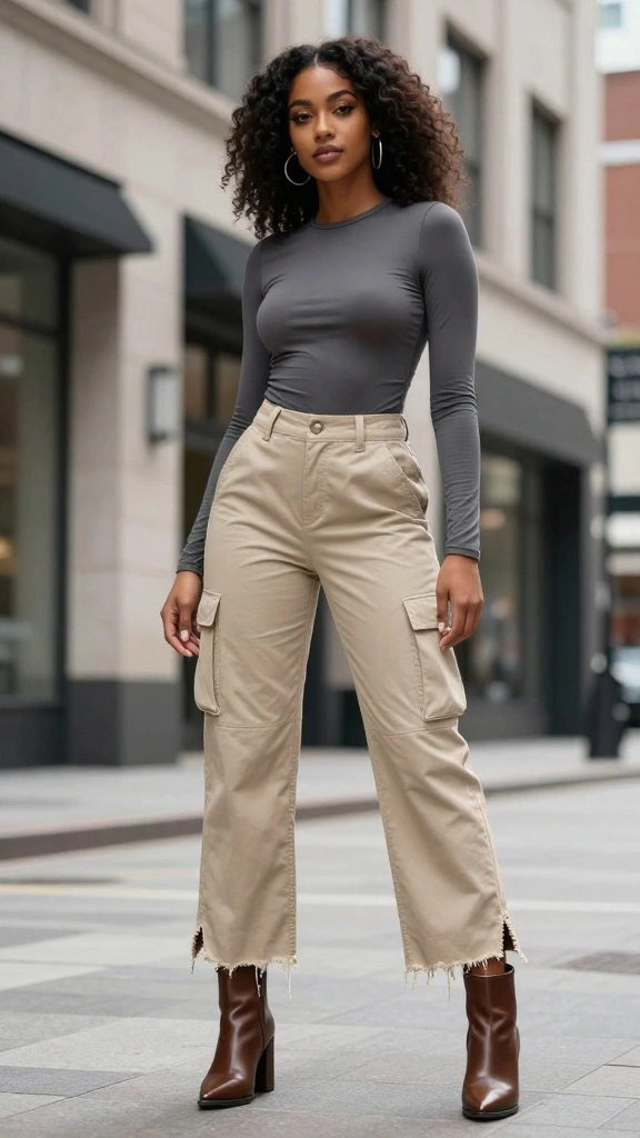 13 Trendsetting Cargo Pants Styles You Need to Try Right Now! - 11. Split-Hem Cargo Pants 1