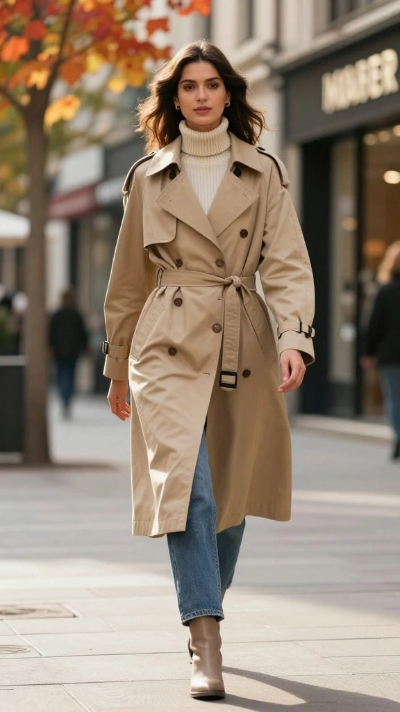 13 Versatile Outerwear Styles That Will Elevate Your Wardrobe Instantly! - 1. Classic Trench Coat 1