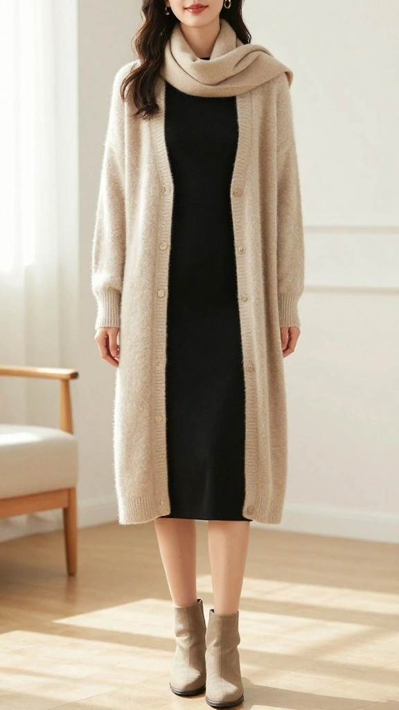 14 Cozy Winter Wardrobe Essentials: Skirts and Knits That Never Go Out of Style! - 12. Long Cardigan 1