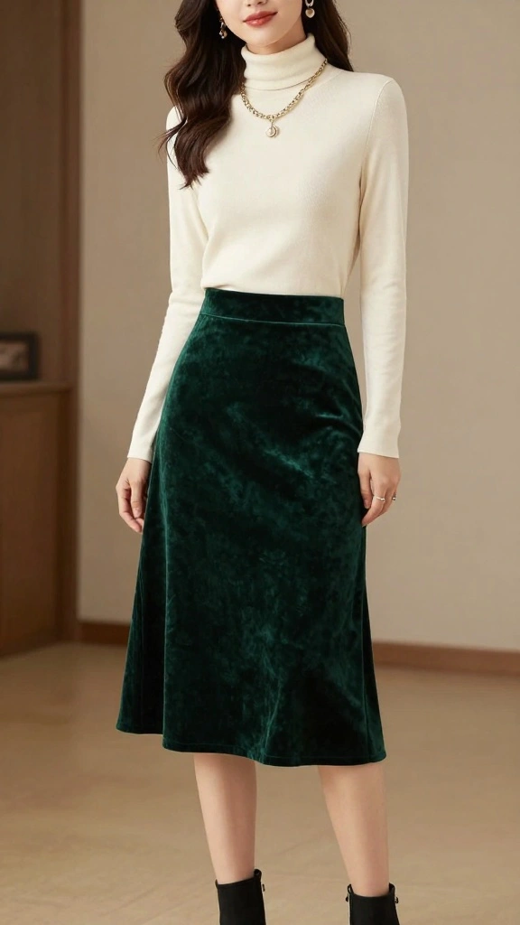 14 Cozy Winter Wardrobe Essentials: Skirts and Knits That Never Go Out of Style! - 4. Midi Skirt 1