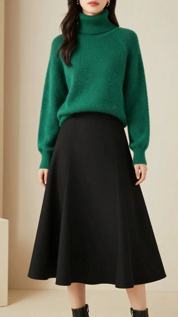 14 Cozy Winter Wardrobe Essentials: Skirts and Knits That Never Go Out of Style! - 5. Turtleneck Sweater 1