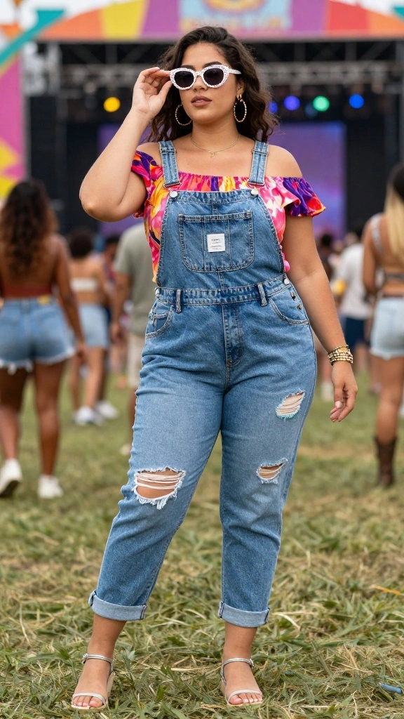 14 Must-Have Plus Size Denim Looks for Hot Summer Days (Wait Until You See #1!) - 4. Denim Overalls 1