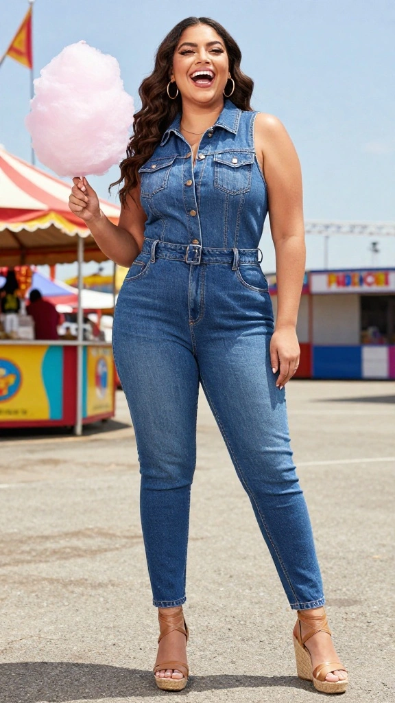 14 Must-Have Plus Size Denim Looks for Hot Summer Days (Wait Until You See #1!) - 8. Denim Jumpsuits 1