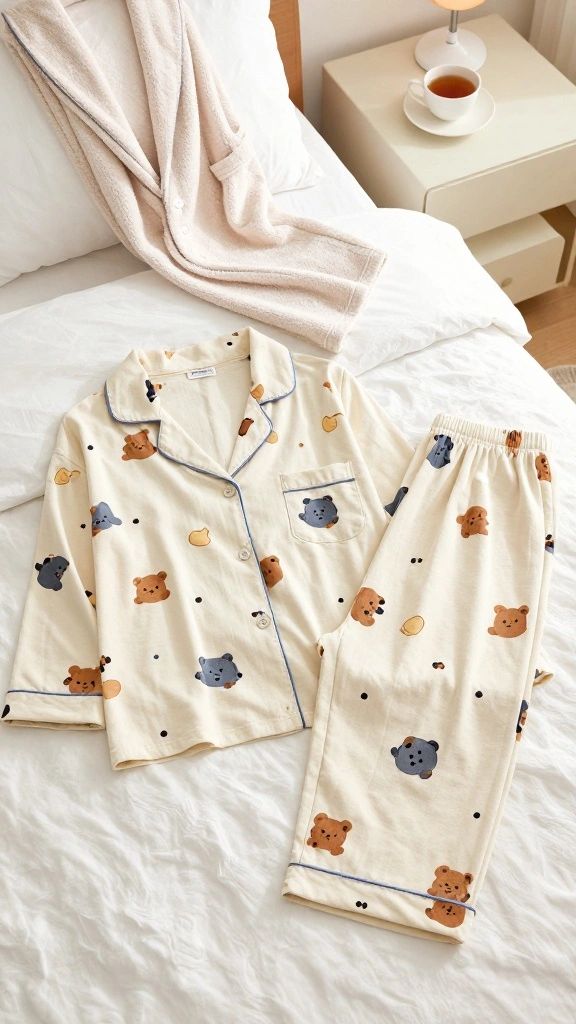 15 Elegant Knitwear Pieces to Elevate Your Cruise Fashion Game! - 15. Cozy Knit Pajama Set 1