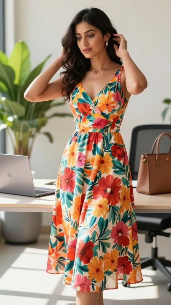 15 Professional Summer Outfits Without Blazers That Will Turn Heads! - 1. Flowy Midi Dresses 1