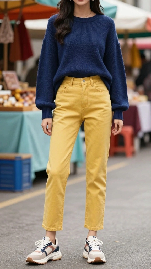 15 Stunning Bold Denim Colors You Need in Your Closet Right Now (Warning: #4 Is a Game Changer!) - 6. Mustard Yellow: Bold and Bright 1