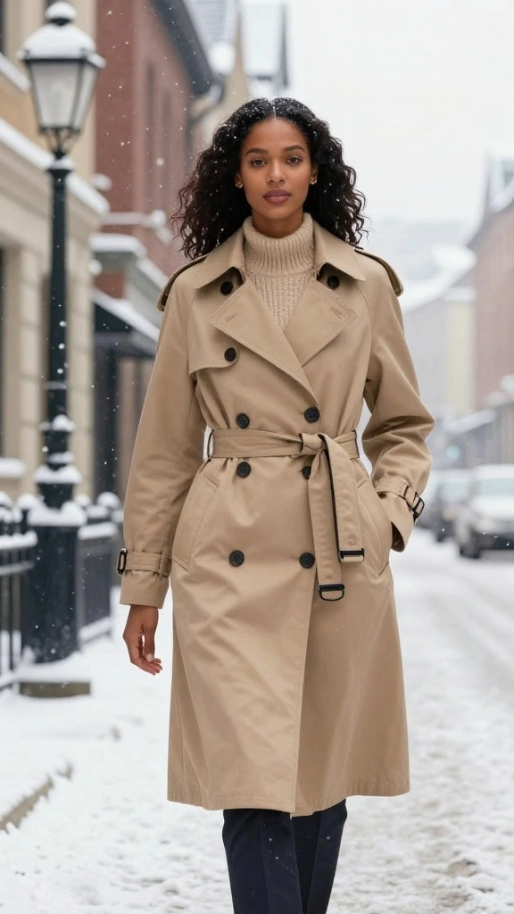 15 Travel-Friendly Winter Outfits That Will Keep You Cozy and Chic on Your Adventures! - 4. Classic Trench Coat 1