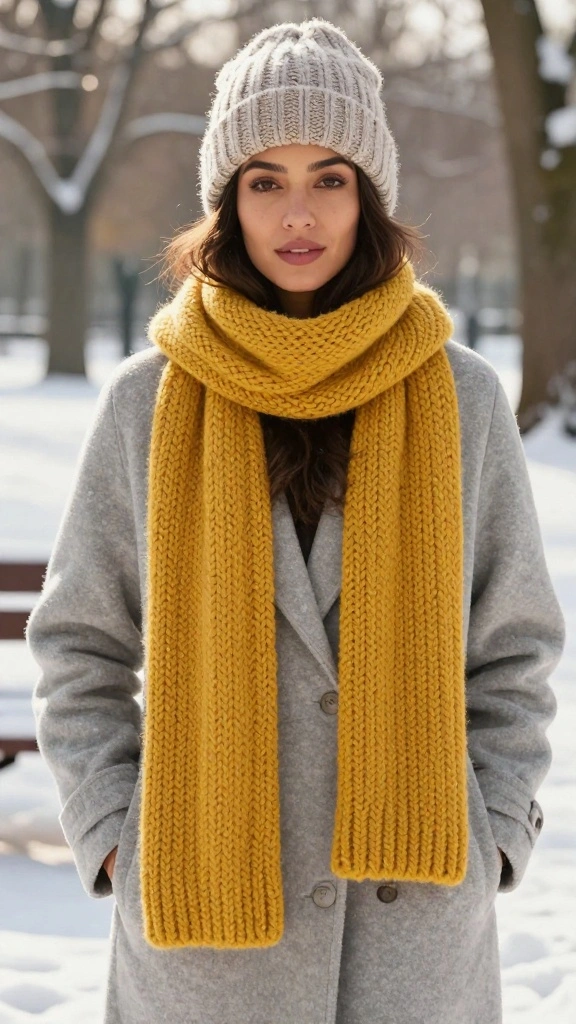 15 Travel-Friendly Winter Outfits That Will Keep You Cozy and Chic on Your Adventures! - 5. Chunky Knit Scarf 1