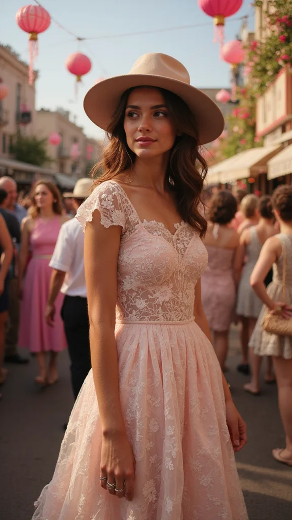 15 Trendy Bohemian Concert Outfits for Effortless Festival Glam! - 14. Floral Lace Overlay 1