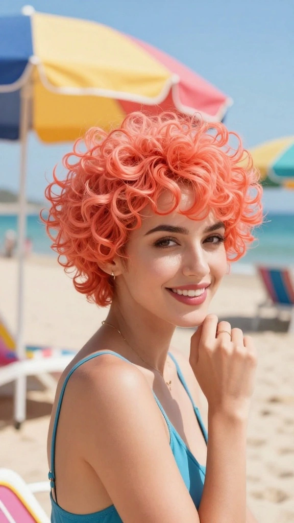 15 Unique Vibrant Hair Shades to Rock in 2026 - Get Inspired! - 11. Bright Coral 1