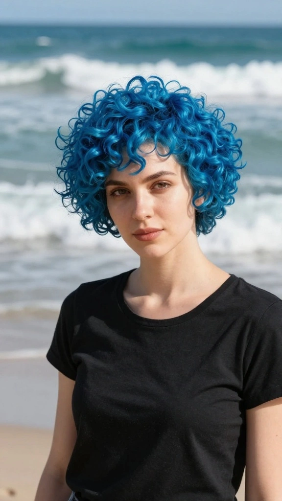 15 Unique Vibrant Hair Shades to Rock in 2026 - Get Inspired! - 14. Ocean Blue 1