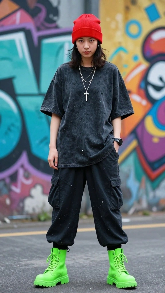 15 Vintage Grunge Looks That Are So Hot Right Now (You Won't Believe #5!) - 12. Color Pops in Grunge 1