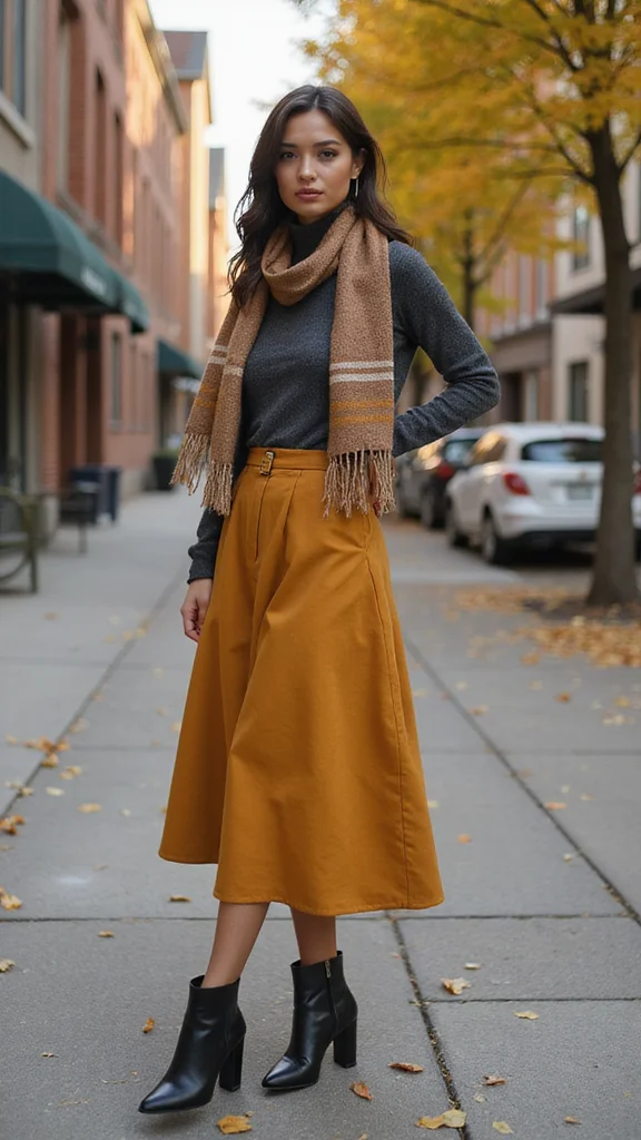 16 Color Palettes for Fall Outfits That Will Inspire Your Next Look! - 10. Charcoal and Mustard 1