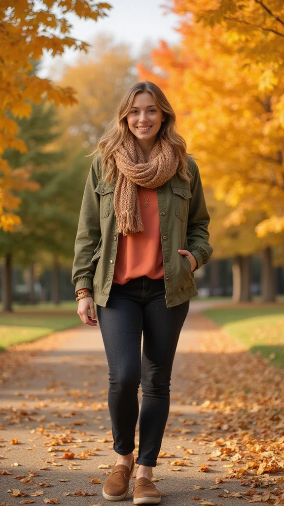 16 Color Palettes for Fall Outfits That Will Inspire Your Next Look! - 11. Coral and Olive 1