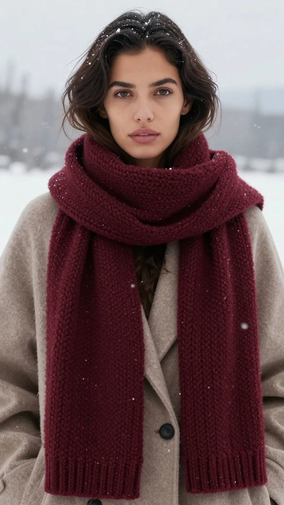 16 Cozy Winter Accessories That Will Complete Your Outfit Ideas Instantly! - 1. Chunky Knit Scarf 1