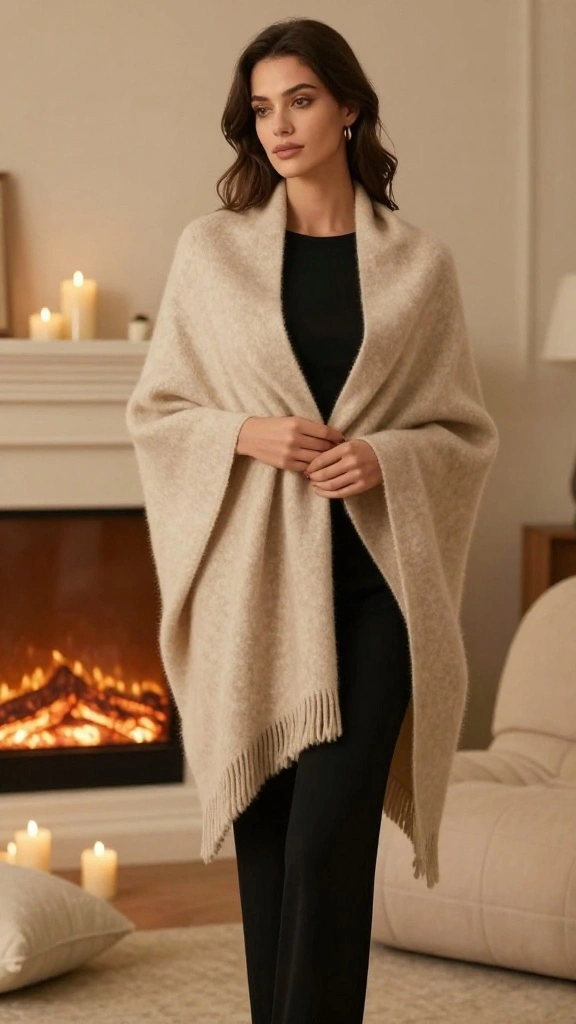 16 Cozy Winter Accessories That Will Complete Your Outfit Ideas Instantly! - 5. Cashmere Wrap 1