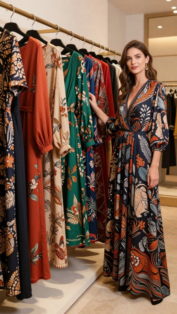 16 Fashion-Forward Winter Dress Trends You Can't Afford to Miss! - 14. Printed Maxi Dresses 1