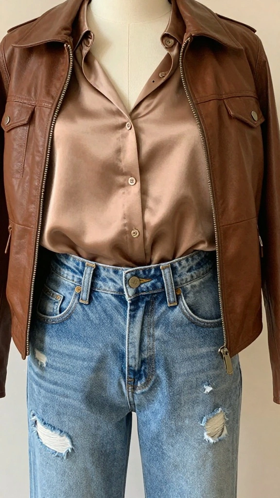 16 Fashion Tips for Rocking Casual Elegance with Denim! - 4. Mix and Match Textures 1