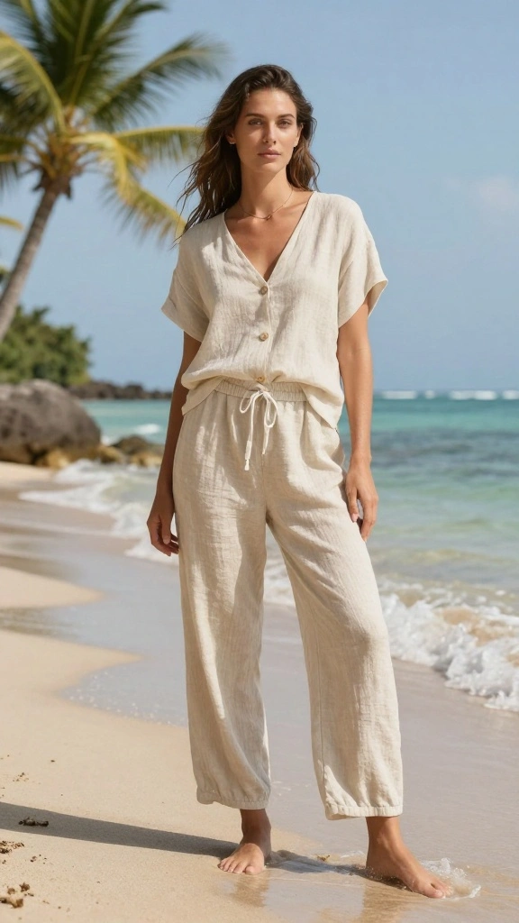 16 Summer Outfits That Are Perfect for Those Lazy Days (Check Out #11!) - 8. Classy Linen Set 1