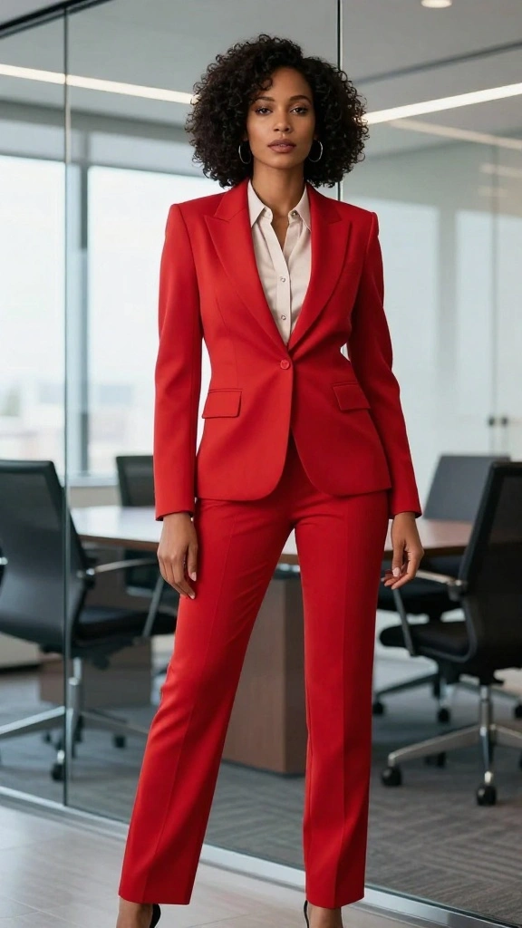 17 Best Women’s Suits for Weddings, Interviews, and Events (By Occasion) - 2. Bold Statements: Corporate Interviews 1