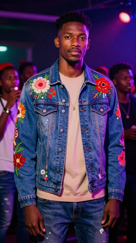 17 Denim Jacket Styles to Rock at Your Next Concert - 4. Embroidered Denim Jacket 1