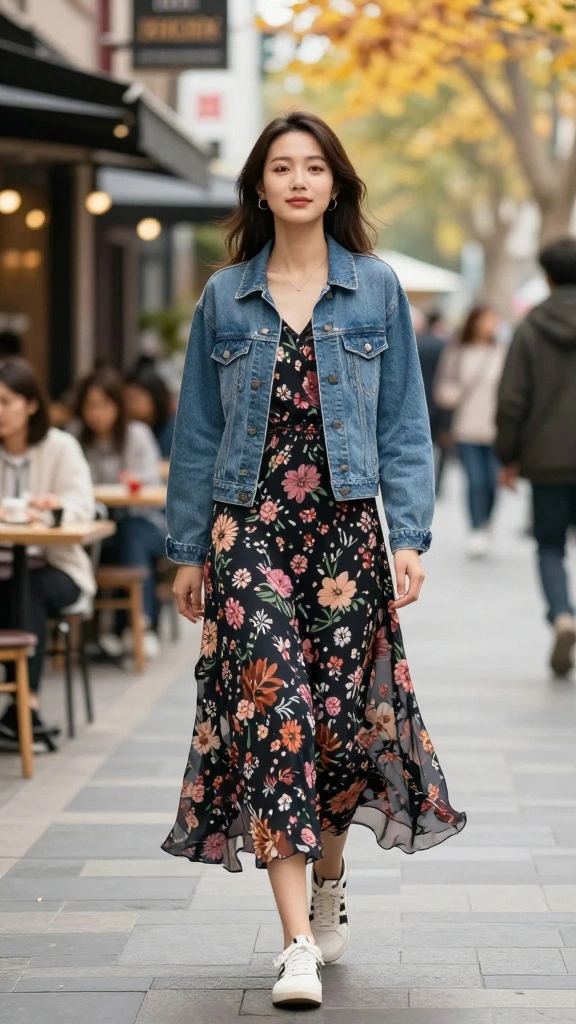 17 Fashion Staples: The Best Outerwear to Pair with Your Favorite Dresses! - 5. Dapper Denim Jacket 1