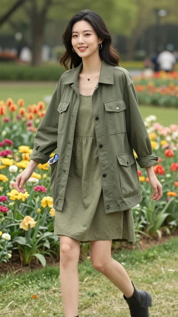 17 Fashion Staples: The Best Outerwear to Pair with Your Favorite Dresses! - 8. Casual Utility Jacket 1