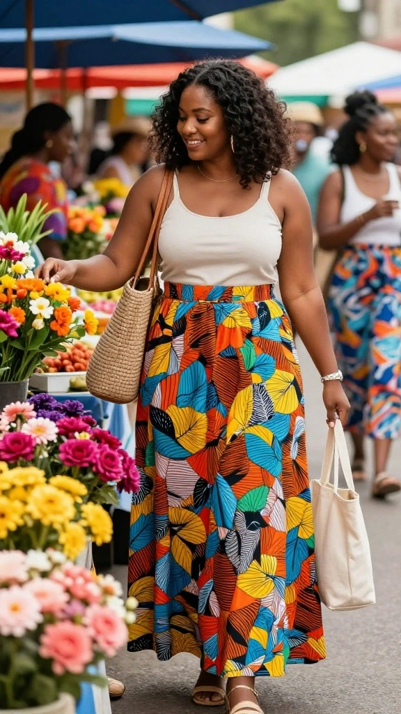 17 Flattering Plus Size Maxi Skirts Perfect for Any Occasion - 15. Maxi Skirts with Pockets: Practical and Stylish 1