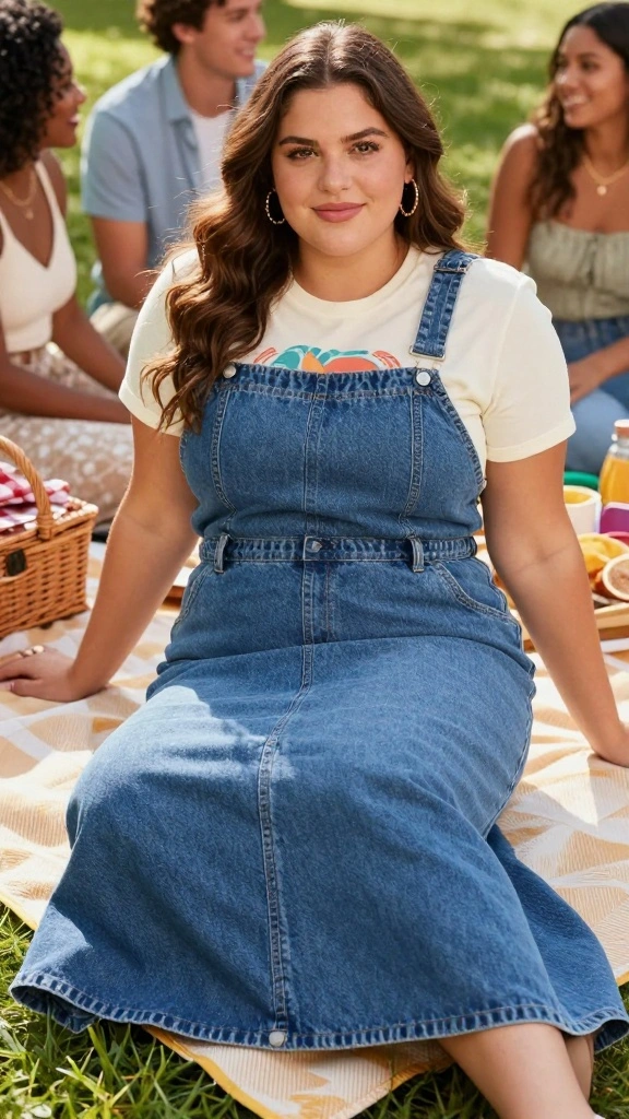 17 Flattering Plus Size Maxi Skirts Perfect for Any Occasion - 5. Denim Dream: Casual Yet Chic 1