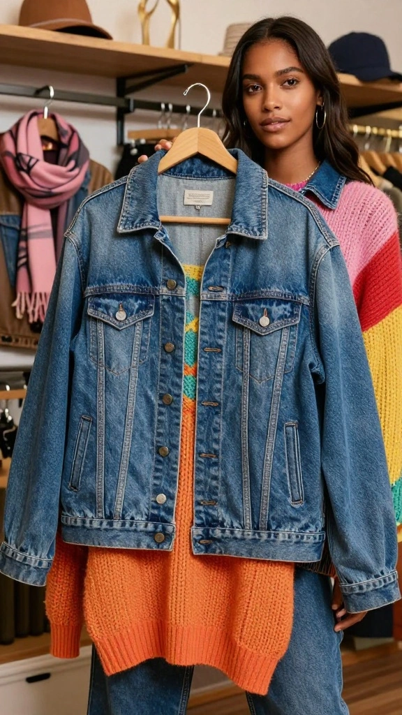 17 Must-Know Seasonal Denim Fashion Tips to Elevate Your Style Game! - 2. Layer with Cozy Knitwear 1