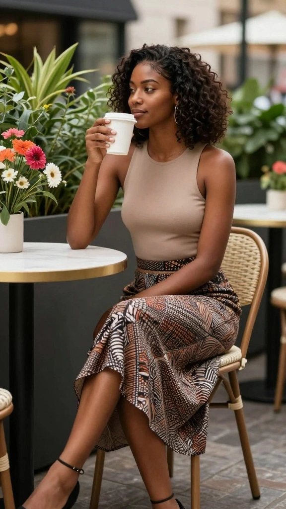 17 Romantic Eco-Friendly Date Attire Ideas You'll Adore! - 9. Soft Midi Skirts with Simple Tops 1