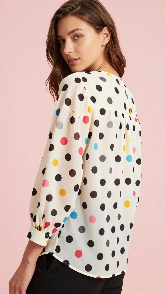 18 Affordable Nursing Tops That Are Too Cute to Pass Up (Especially #3!) - 3. Playful Polka Dot Blouse 1