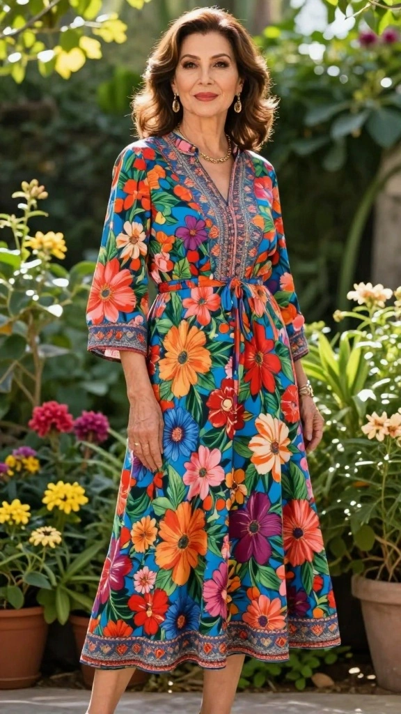 18 Age-Defying Fashion Tips for Women Over 60 That Will Leave You Glamorous! - 8. Don’t Shy Away from Prints 1