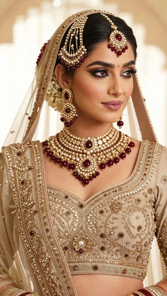 18 Breathtaking Bridal Lehenga Inspirations to Elevate Your Wedding Day! - 11. Unique Accessories: Elevate Your Look 1