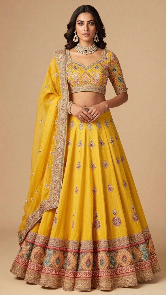 18 Breathtaking Bridal Lehenga Inspirations to Elevate Your Wedding Day! - 18. Modern Traditions: Celebrating Culture with a Twist 1