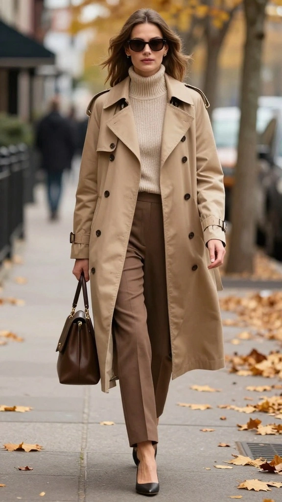 18 Chic Outfits for Mature Women That'll Make You Look Fabulous at Any Age! - 9. Classic Trench Coat 1
