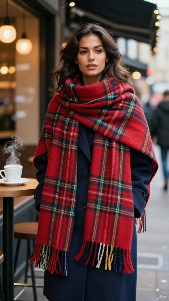 18 Chic Winter Styles to Keep You Warm and Fabulous (Don’t Miss #6!) - 4. Statement Scarves 1
