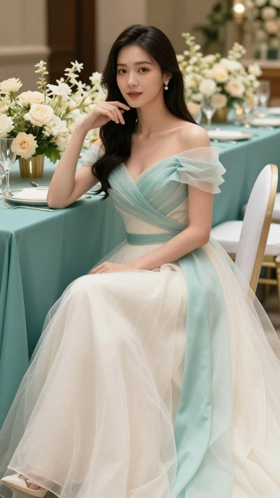 18 Color Ideas for a Modern Civil Wedding That Will Leave Guests in Awe! - 14. Soft Teal and Cream 1