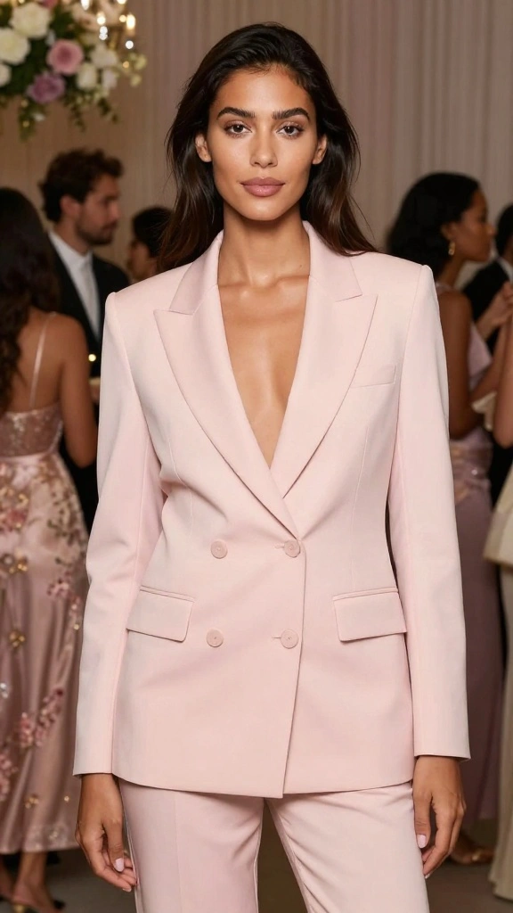 18 Discover the 12 Most Elegant Cocktail Suits to Dazzle at Your Next Party! - 10. Pastel Suit: Soft and Stylish 1