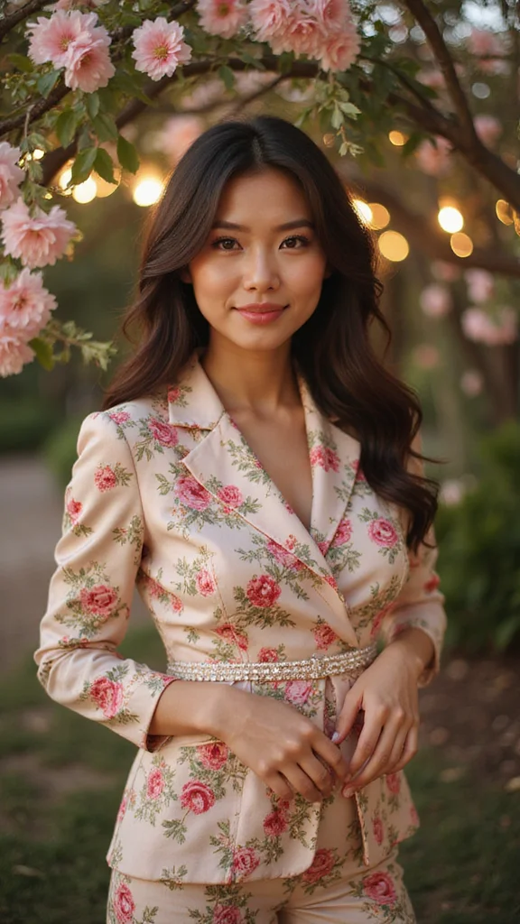 18 Discover the 12 Most Elegant Cocktail Suits to Dazzle at Your Next Party! - 3. Floral Print Suit: Playful and Feminine 1