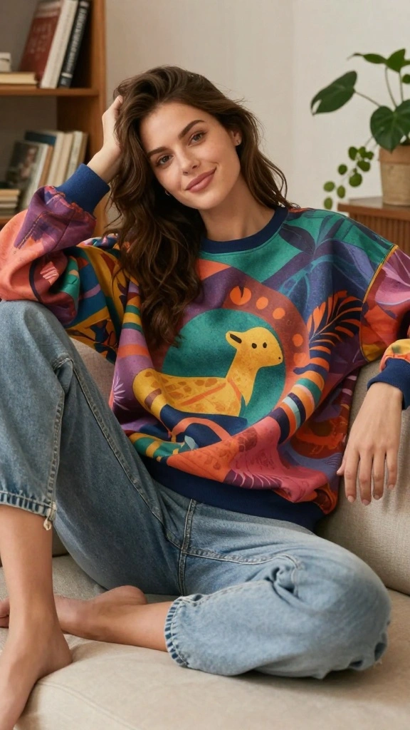 18 Must-Have 90s Celebrity Trends You Can Rock Now! - 15. Graphic Sweatshirts: Cozy and Cool 1