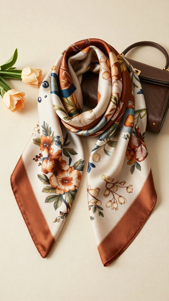 18 Versatile Timeless Accessories for Older Women (You Can Wear Anywhere!) - 2. A Classic Silk Scarf 1