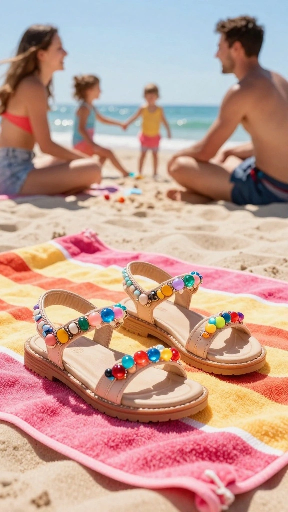 19 Beach Sandals for Curvy Women That Are as Comfortable as They Are Cute! - 13. Cute Beaded Sandals 1
