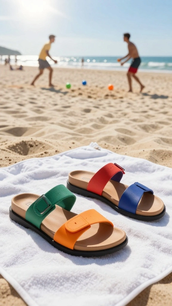 19 Beach Sandals for Curvy Women That Are as Comfortable as They Are Cute! - 17. Color Block Sandals 1